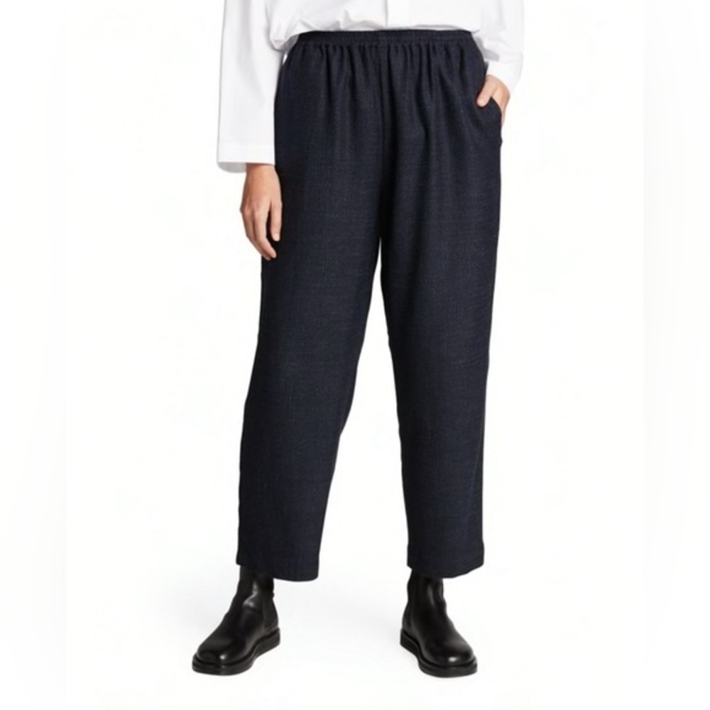 Eskandar Wool Blend Elastic Waist Trousers Pants Size 1
